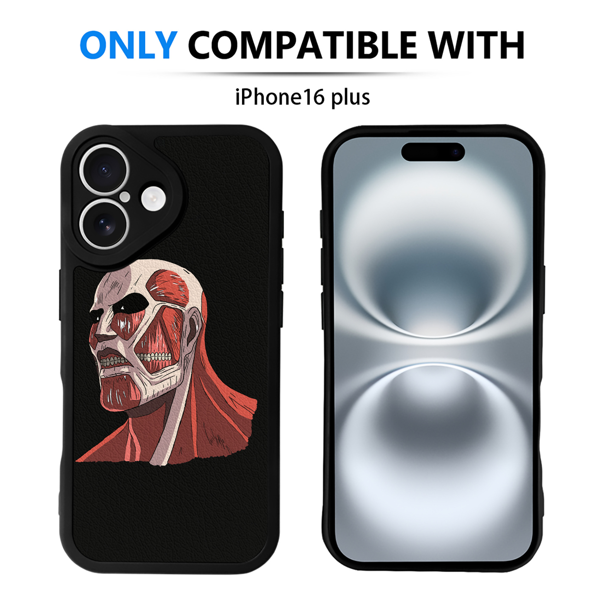 （画像用） 進撃の巨人 Attack on Titan 【iPhone 16シリーズ対応】シリコンスマホケース（レザー調） 材質：シリコン